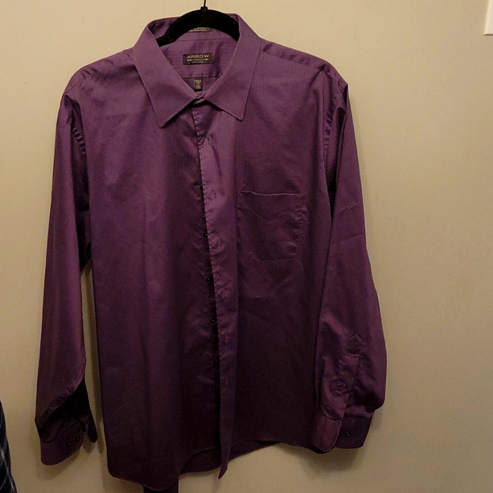 Xl purple Arrow pin stripe shirt